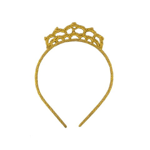 Haarreifen Krone Gold