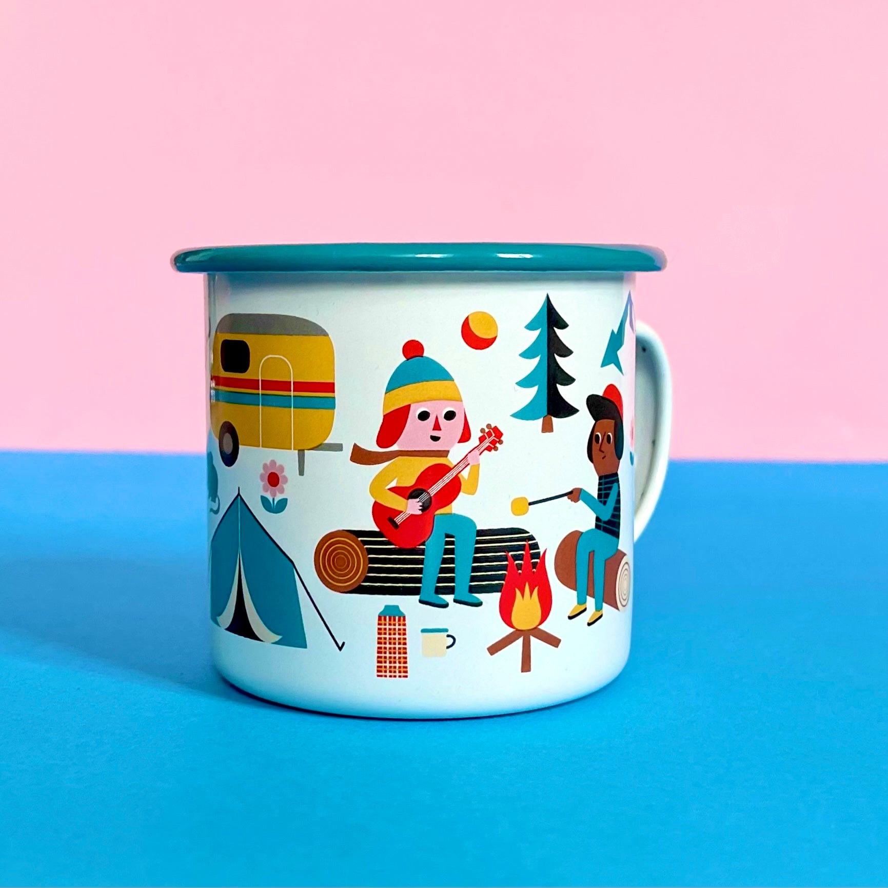 Emaille Tasse Camping Lover