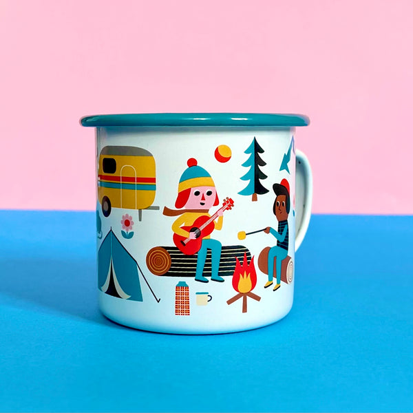 Emaille Tasse Camping Lover