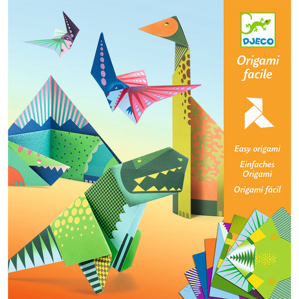 Bastelset Origami Dinosaurier bunt